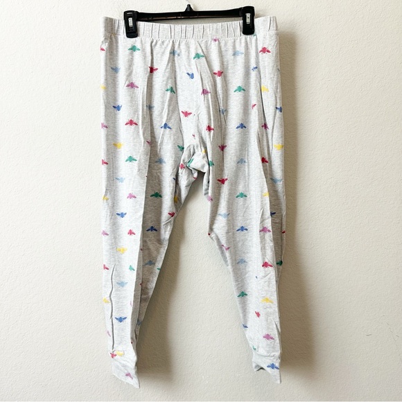 Joules Gray Dreamley Bee Print Long Sleeve & Joggers Jersey Pajama Set Sz L - Picture 11 of 16